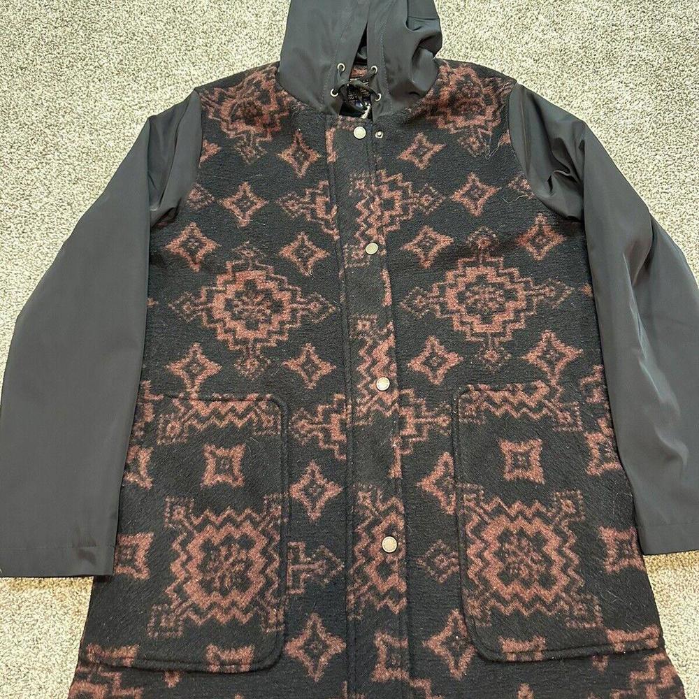 Pendleton Vintage Wool Hoodie Aztec Geometric Design Size Small